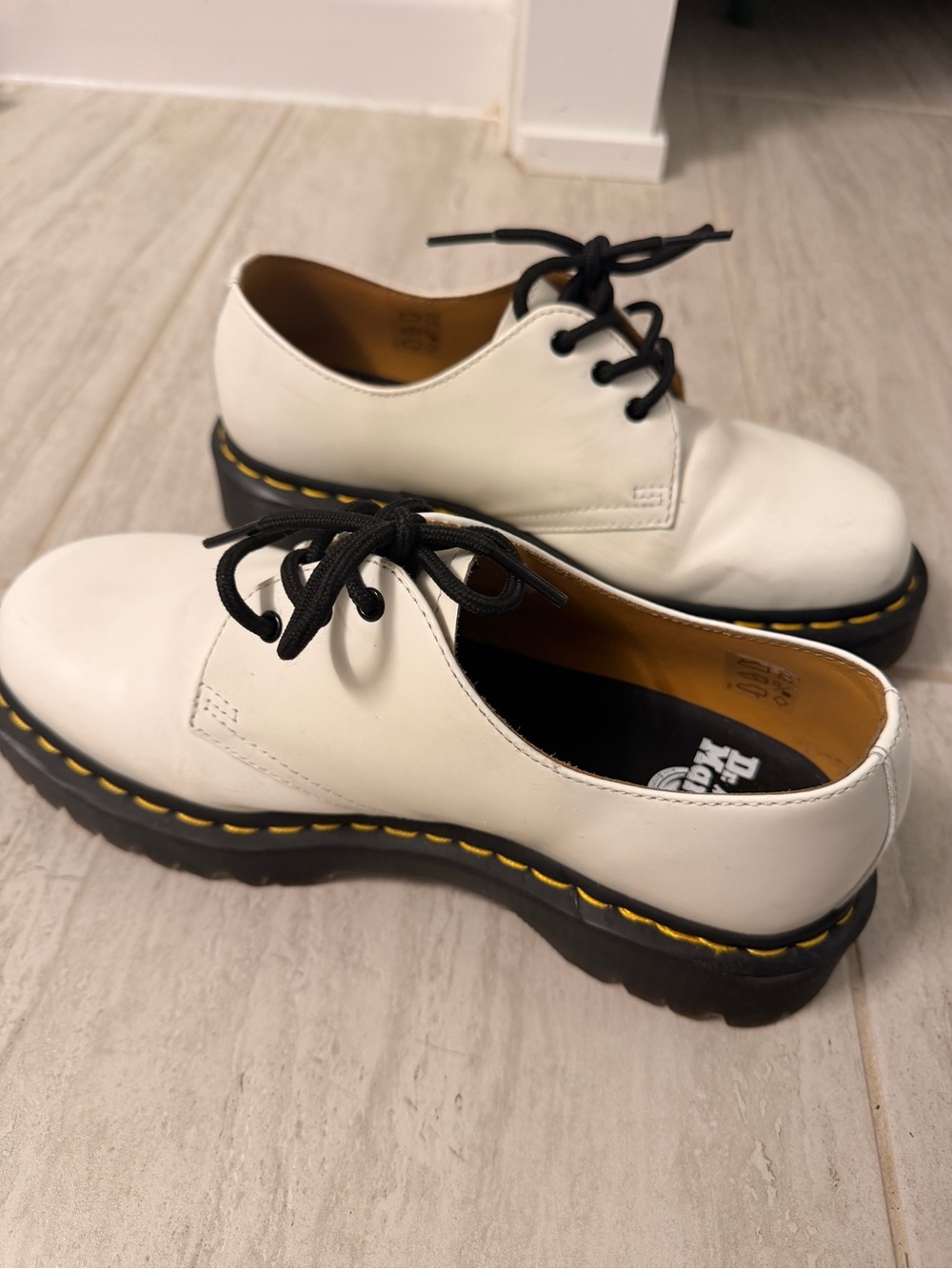 Dr. Martens White Leather Oxfords - Picture 5 of 5